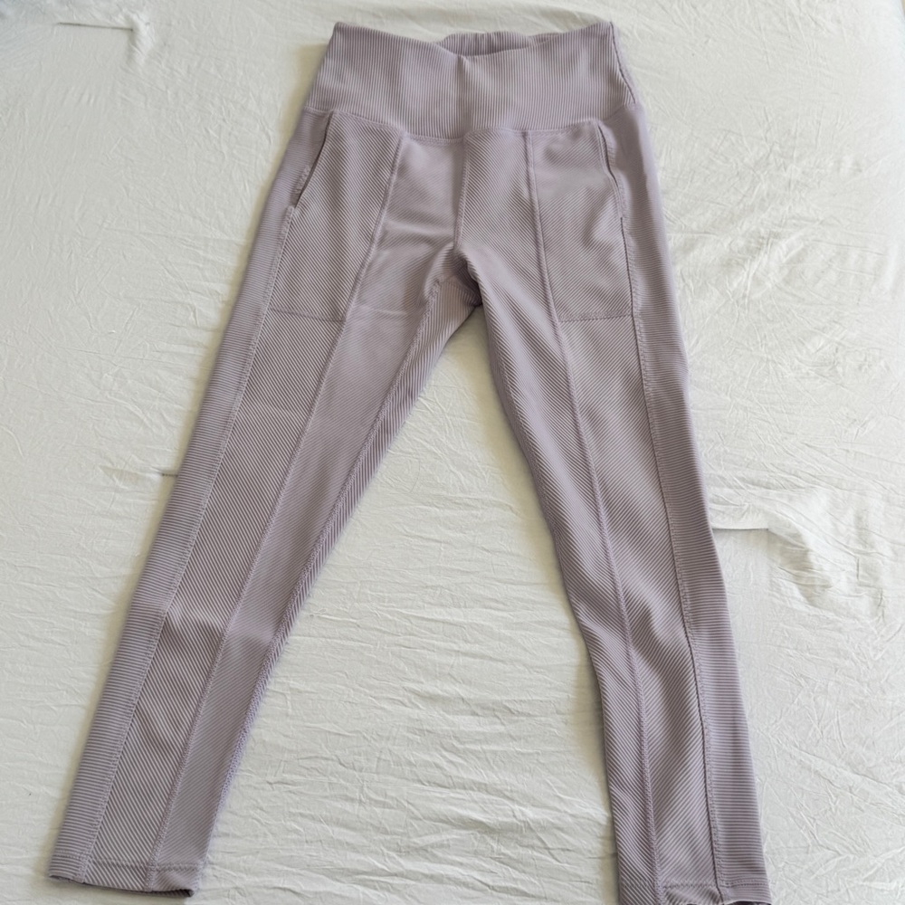NWOT FP Movement Free People Ribbed High Rise Pocket Leggings Lilac Purple S